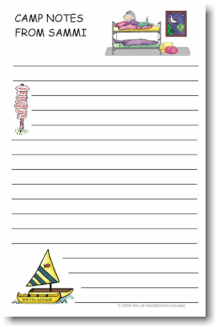 Pen At Hand Stick Figures - Large Full Color Notepads (Bunk Girl)